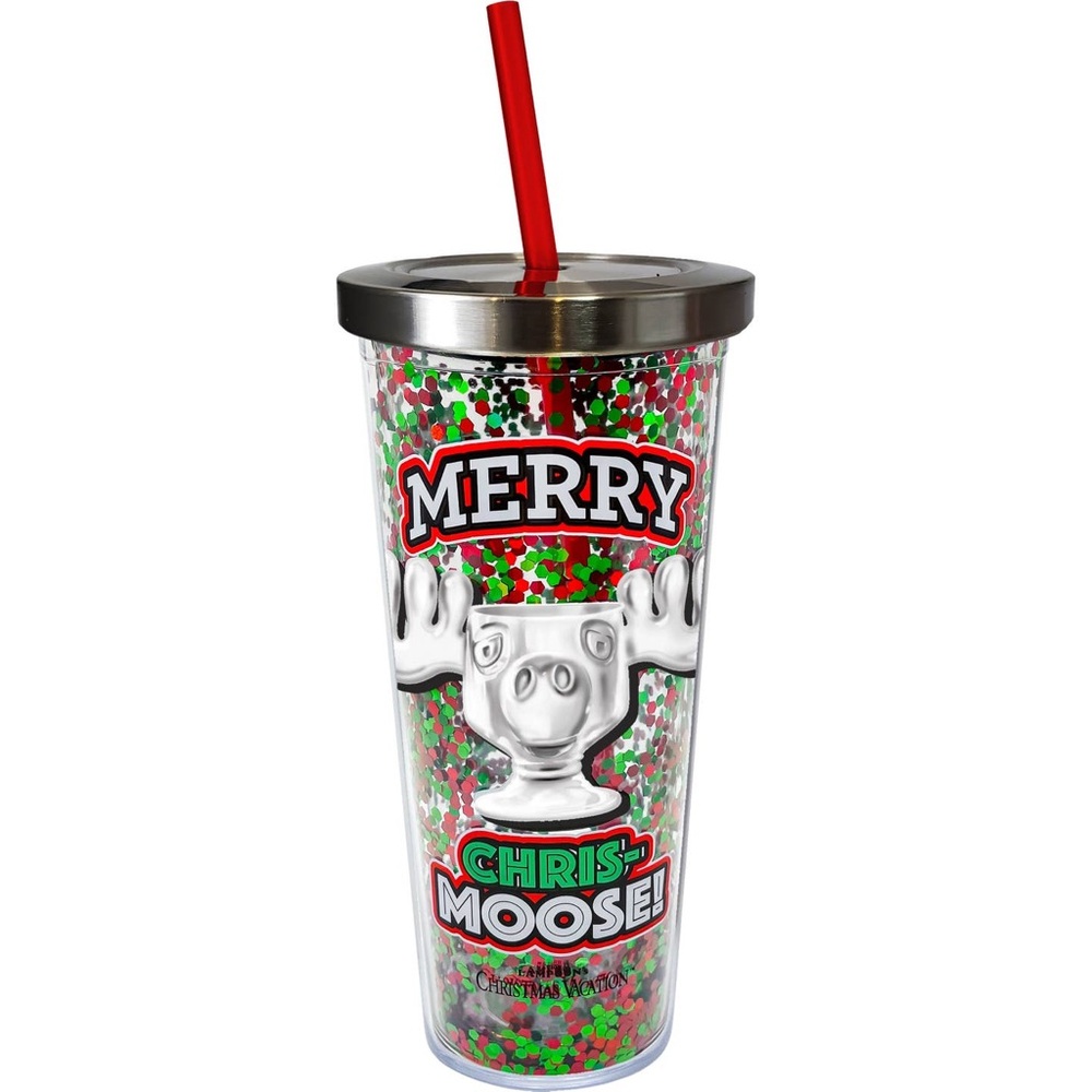 Merry Chris-Moose Glitter Cup